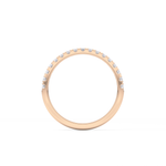 Half Eternity Wedding Band with 0.31 TCW Round Cut Moissanite – Yellow, White, or Rose Gold