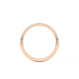 Half Eternity Wedding Band with 0.31 TCW Round Cut Moissanite – Yellow, White, or Rose Gold