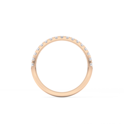 Half Eternity Wedding Band with 0.31 TCW Round Cut Moissanite – Yellow, White, or Rose Gold