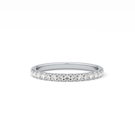 Half Eternity Wedding Band with 0.31 TCW Round Cut Moissanite – Yellow, White, or Rose Gold