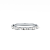 Half Eternity Wedding Band with 0.31 TCW Round Cut Moissanite – Yellow, White, or Rose Gold