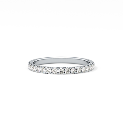 Half Eternity Wedding Band with 0.31 TCW Round Cut Moissanite – Yellow, White, or Rose Gold