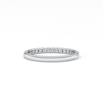 Half Eternity Wedding Band with 0.31 TCW Round Cut Moissanite – Yellow, White, or Rose Gold