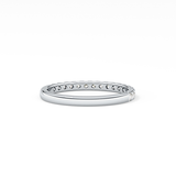 Half Eternity Wedding Band with 0.31 TCW Round Cut Moissanite – Yellow, White, or Rose Gold