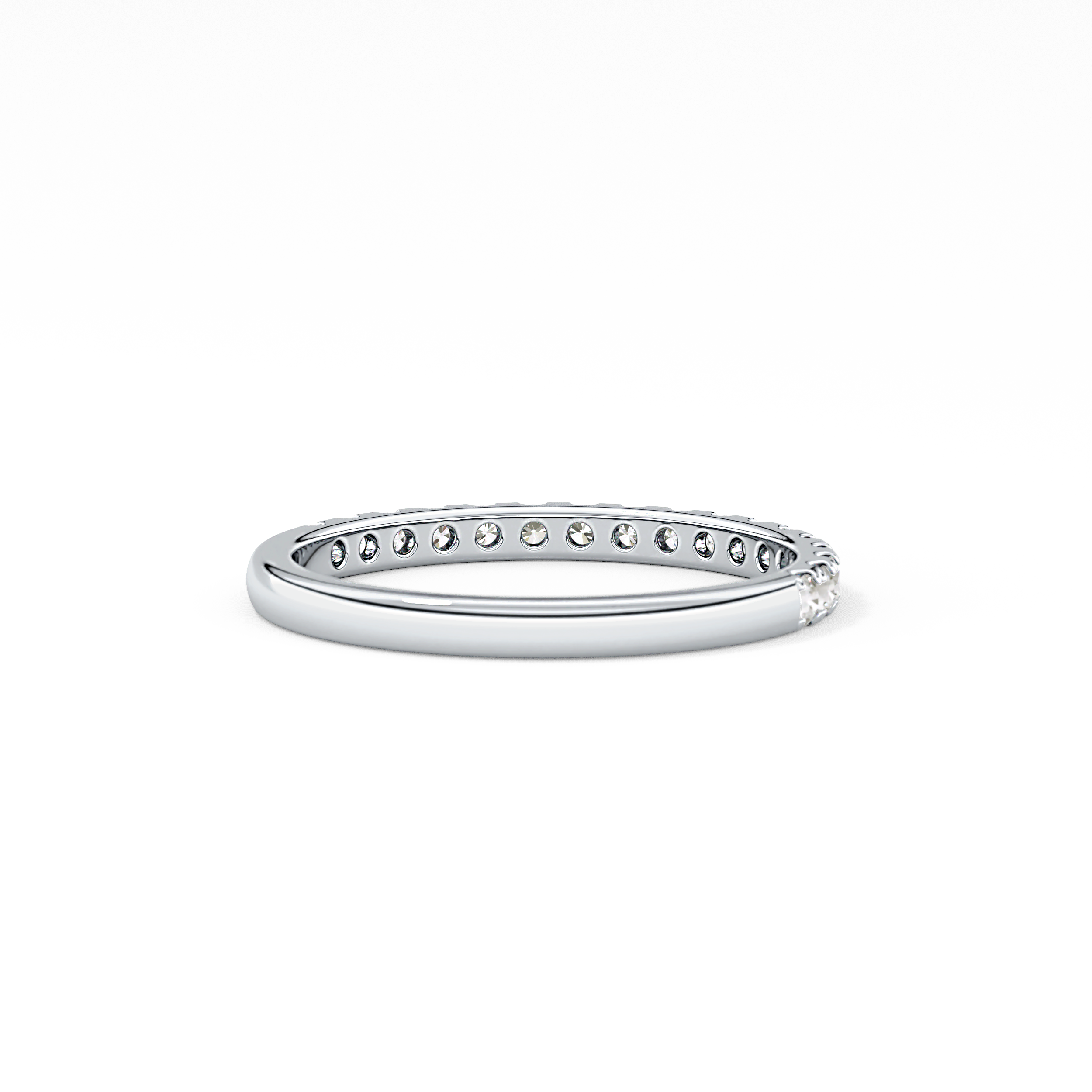 Half Eternity Wedding Band with 0.31 TCW Round Cut Moissanite – Yellow, White, or Rose Gold