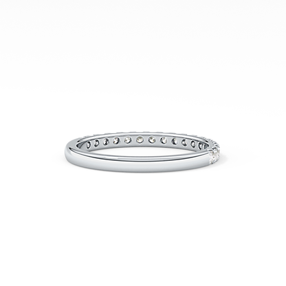 Half Eternity Wedding Band with 0.31 TCW Round Cut Moissanite – Yellow, White, or Rose Gold