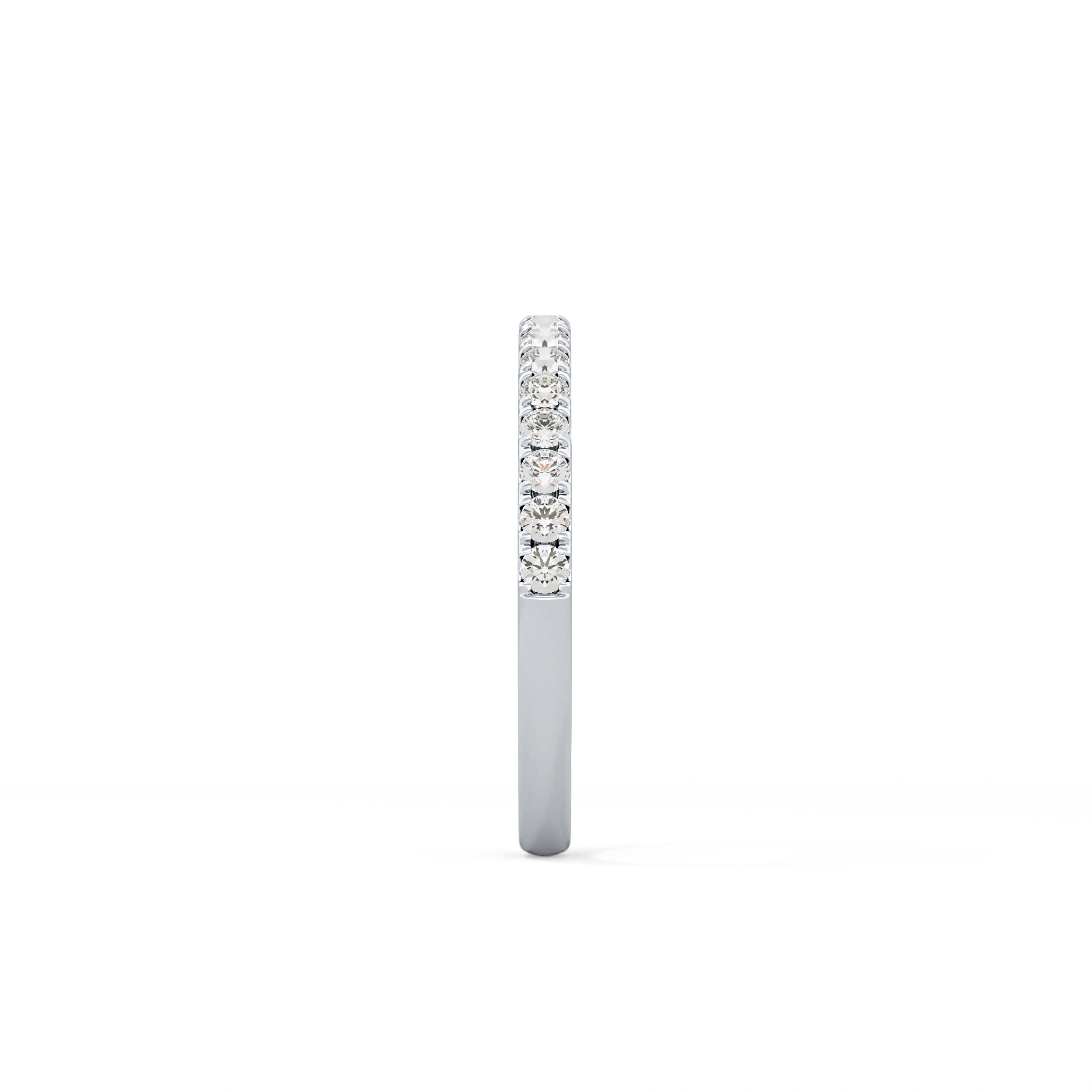 Half Eternity Wedding Band with 0.31 TCW Round Cut Moissanite – Yellow, White, or Rose Gold