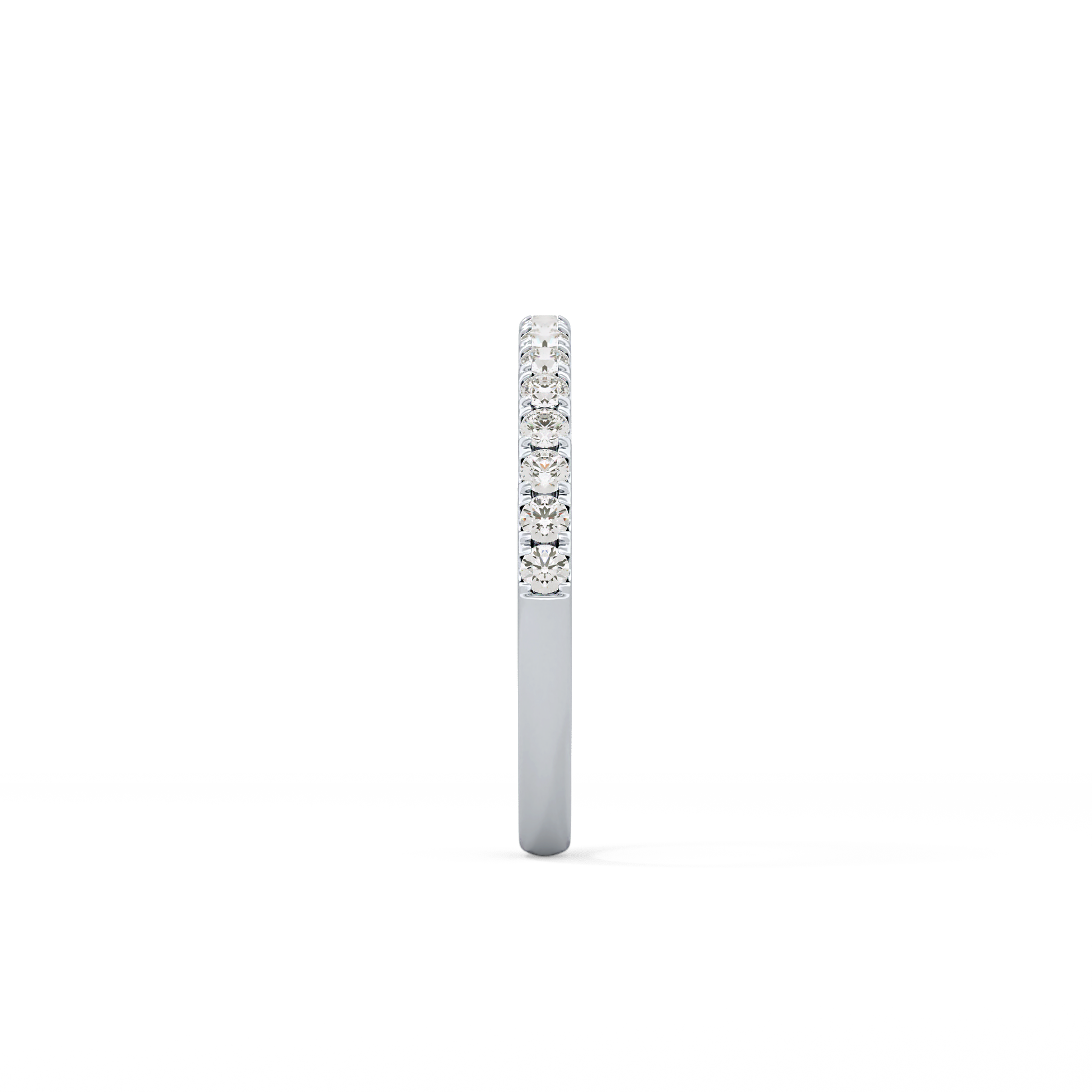 Half Eternity Wedding Band with 0.31 TCW Round Cut Moissanite – Yellow, White, or Rose Gold