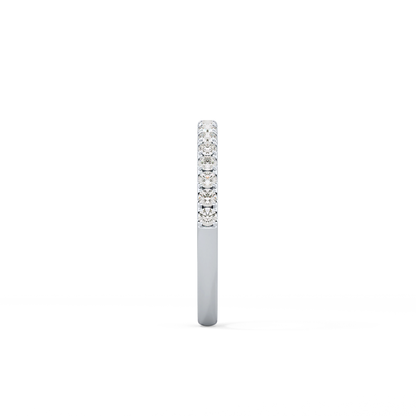 Half Eternity Wedding Band with 0.31 TCW Round Cut Moissanite – Yellow, White, or Rose Gold