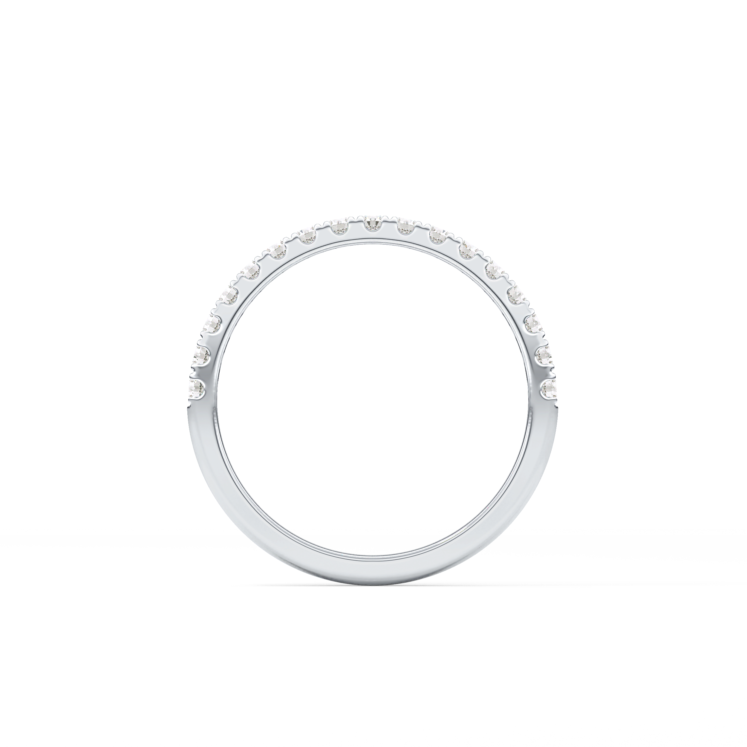 Half Eternity Wedding Band with 0.31 TCW Round Cut Moissanite – Yellow, White, or Rose Gold