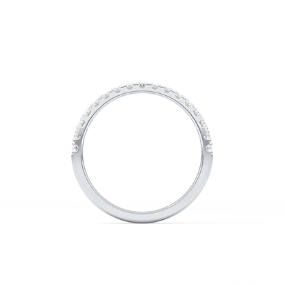 Half Eternity Wedding Band with 0.31 TCW Round Cut Moissanite – Yellow, White, or Rose Gold