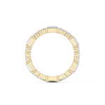 Full Eternity Wedding Band with 1.23 TCW Round & Baguette Cut Moissanite – Yellow, White, or Rose Gold