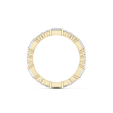 Full Eternity Wedding Band with 1.23 TCW Round & Baguette Cut Moissanite – Yellow, White, or Rose Gold
