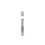 Full Eternity Wedding Band with 1.23 TCW Round & Baguette Cut Moissanite – Yellow, White, or Rose Gold