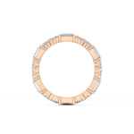 Full Eternity Wedding Band with 1.23 TCW Round & Baguette Cut Moissanite – Yellow, White, or Rose Gold