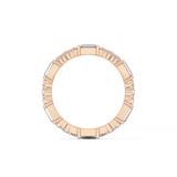 Full Eternity Wedding Band with 1.23 TCW Round & Baguette Cut Moissanite – Yellow, White, or Rose Gold