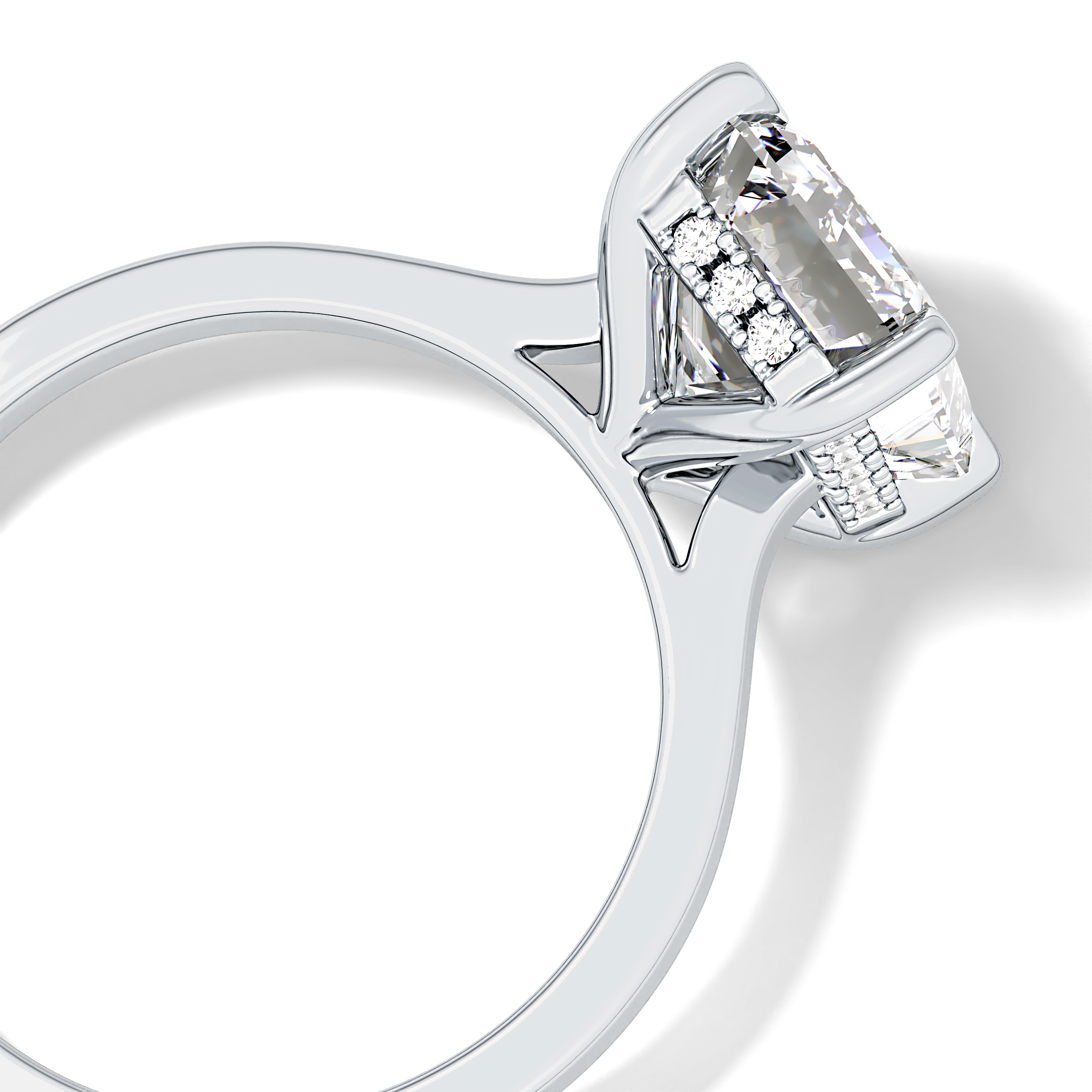 Full Eternity Wedding Band with 1.23 TCW Round & Baguette Cut Moissanite – Yellow, White, or Rose Gold