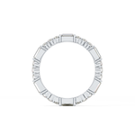 Full Eternity Wedding Band with 1.23 TCW Round & Baguette Cut Moissanite – Yellow, White, or Rose Gold