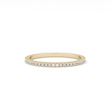 Full Eternity Wedding Band with 0.20 TCW Round Cut Moissanite – Yellow, White, or Rose Gold