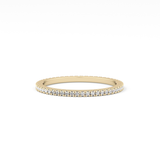Full Eternity Wedding Band with 0.20 TCW Round Cut Moissanite – Yellow, White, or Rose Gold