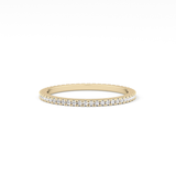 Full Eternity Wedding Band with 0.20 TCW Round Cut Moissanite – Yellow, White, or Rose Gold