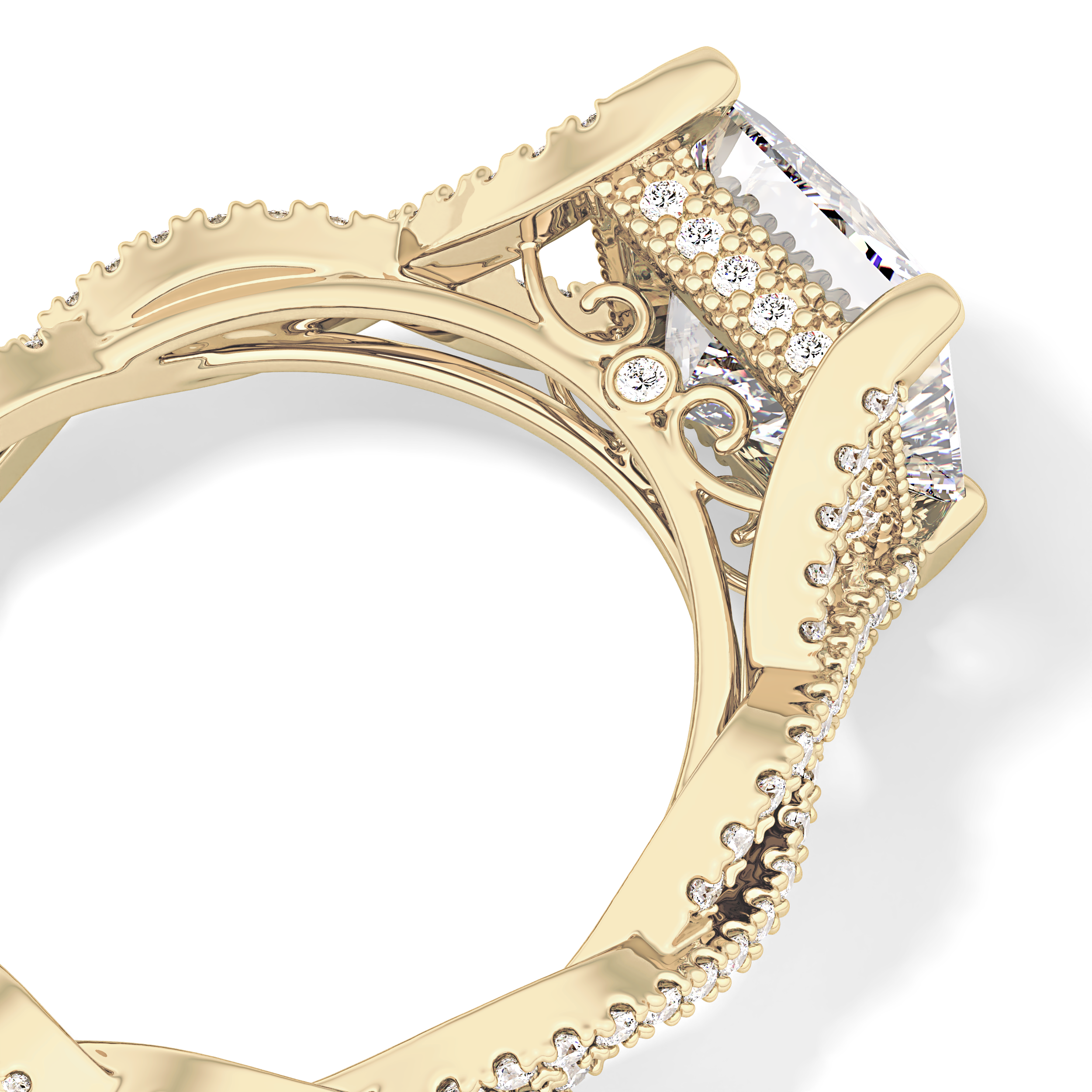 Full Eternity Wedding Band with 0.20 TCW Round Cut Moissanite – Yellow, White, or Rose Gold