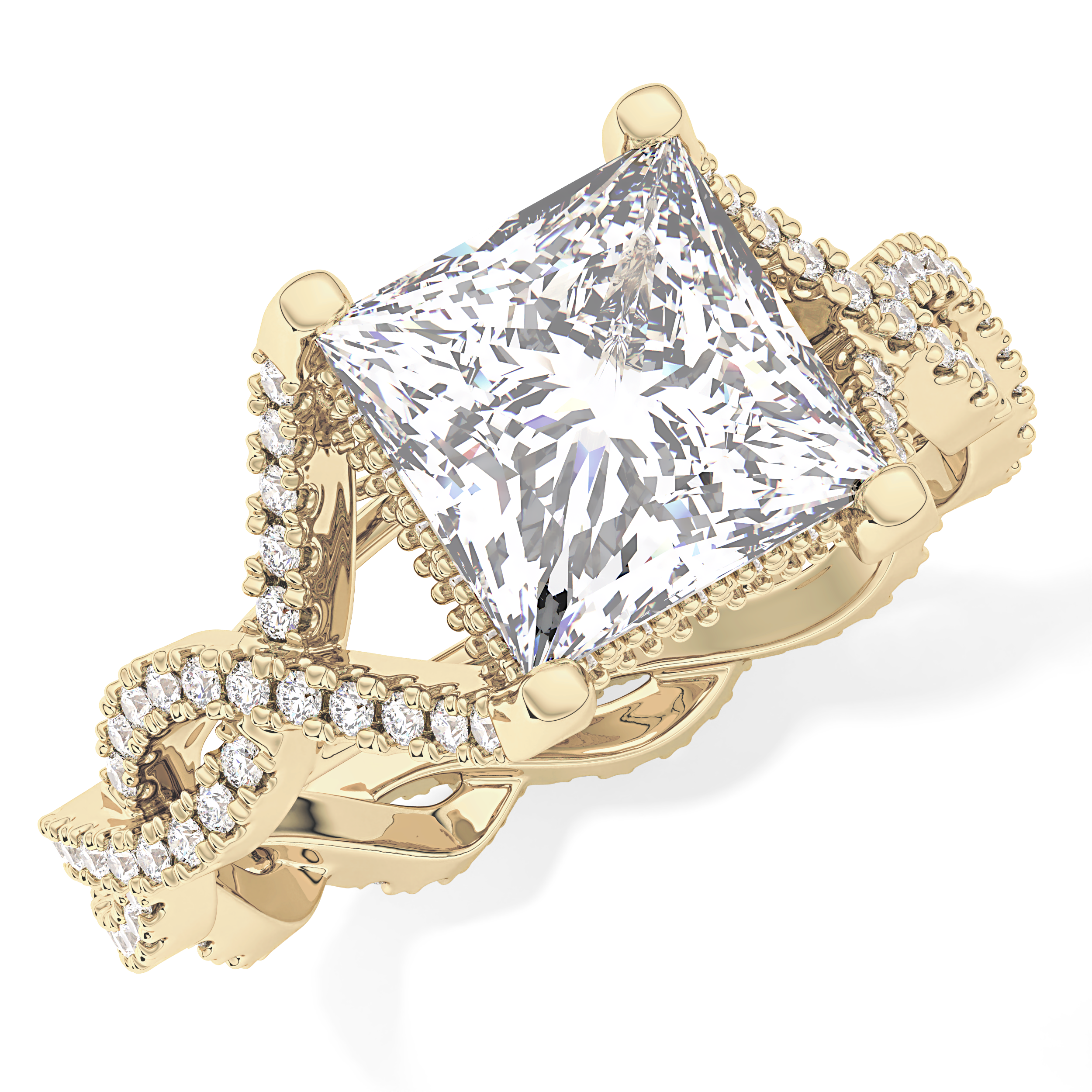Full Eternity Wedding Band with 0.20 TCW Round Cut Moissanite – Yellow, White, or Rose Gold