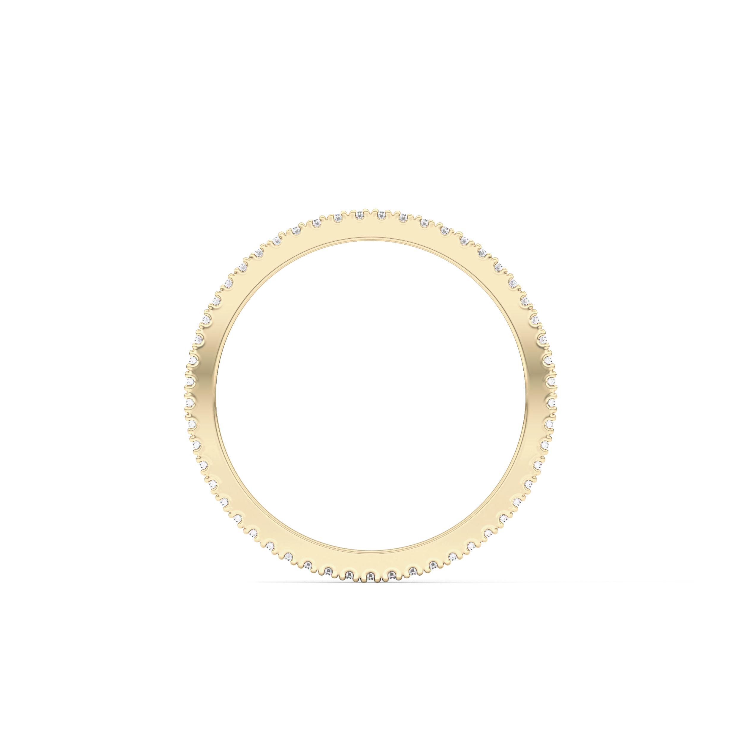 Full Eternity Wedding Band with 0.20 TCW Round Cut Moissanite – Yellow, White, or Rose Gold