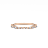 Full Eternity Wedding Band with 0.20 TCW Round Cut Moissanite – Yellow, White, or Rose Gold