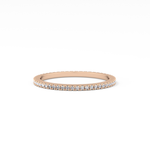 Full Eternity Wedding Band with 0.20 TCW Round Cut Moissanite – Yellow, White, or Rose Gold
