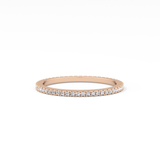 Full Eternity Wedding Band with 0.20 TCW Round Cut Moissanite – Yellow, White, or Rose Gold