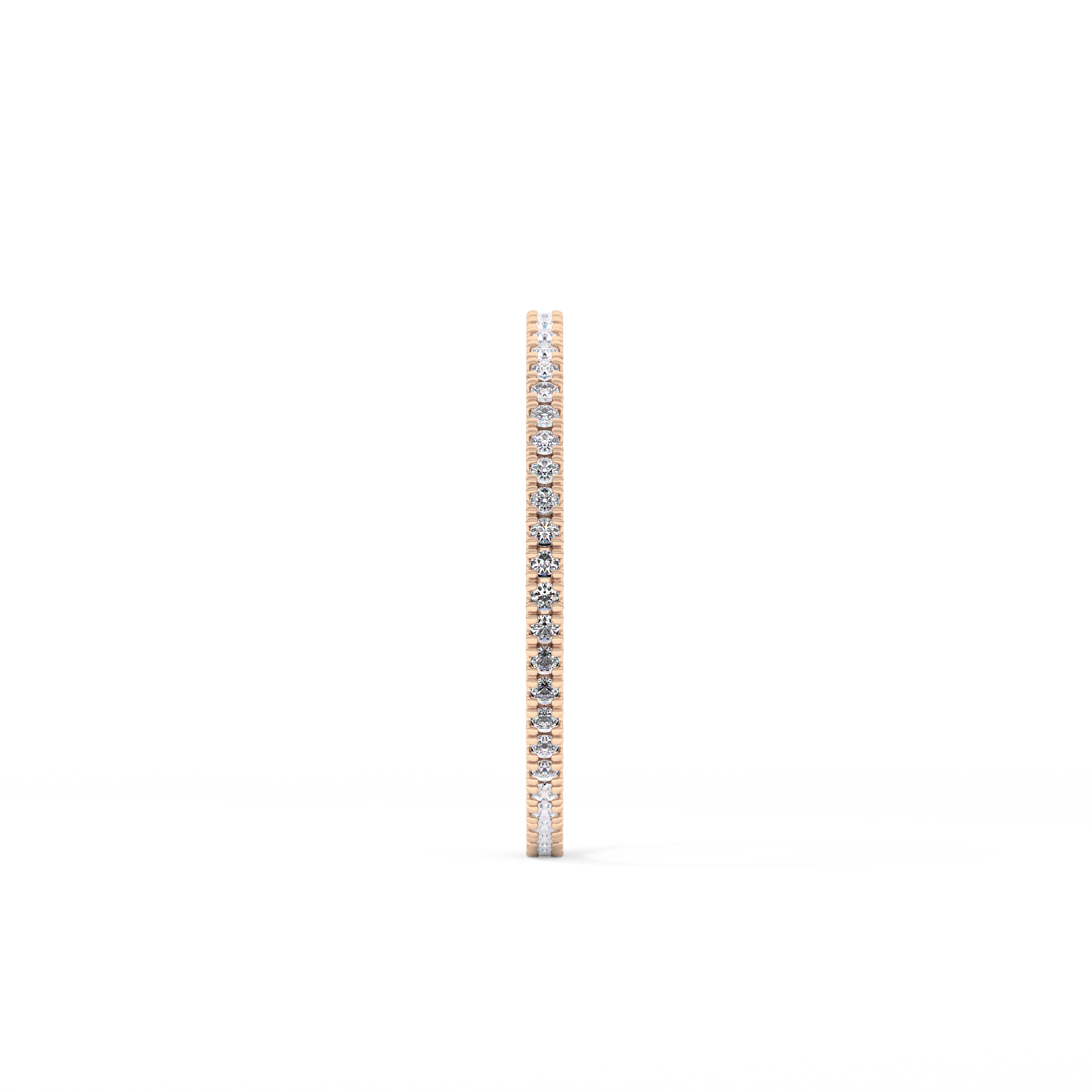 Full Eternity Wedding Band with 0.20 TCW Round Cut Moissanite – Yellow, White, or Rose Gold