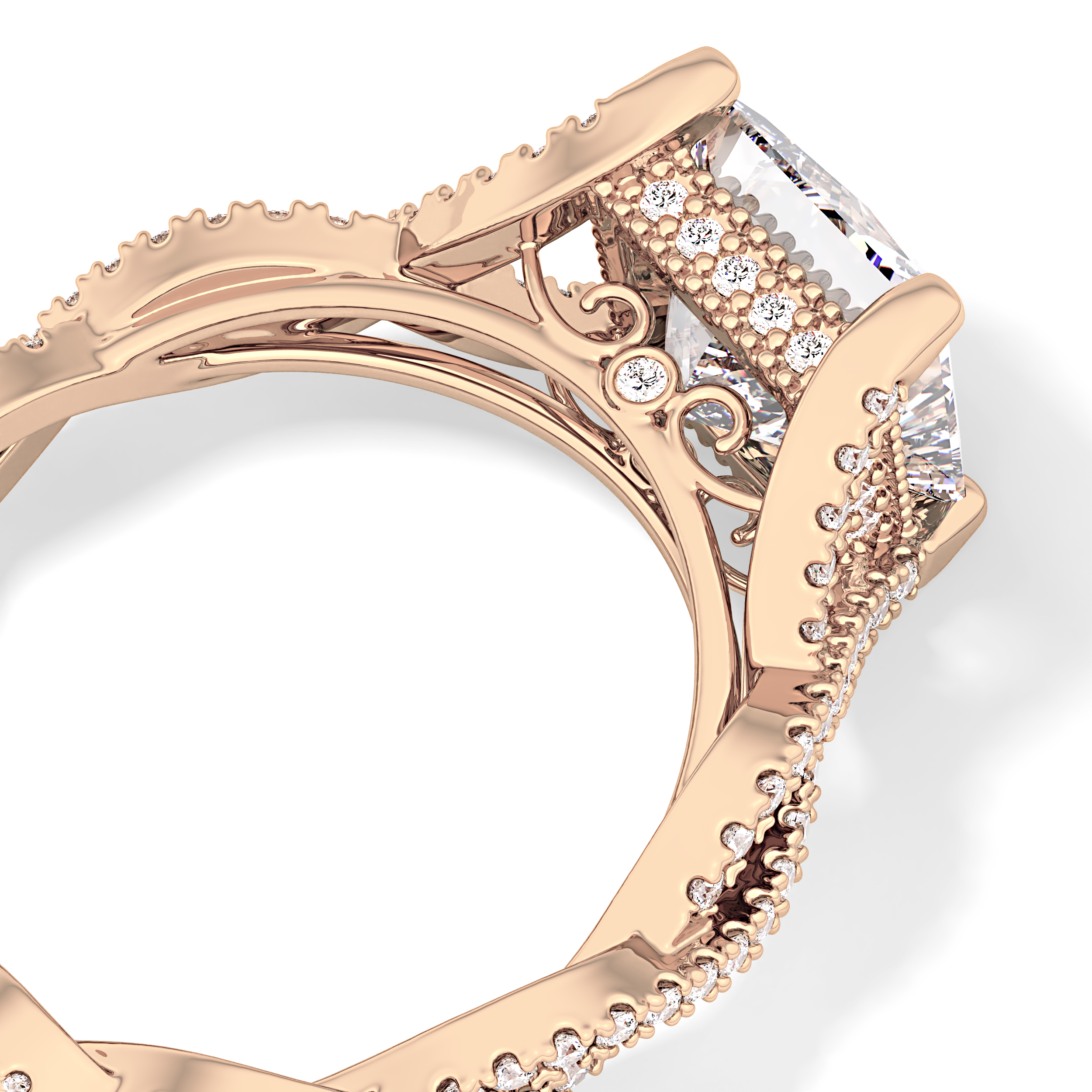 Full Eternity Wedding Band with 0.20 TCW Round Cut Moissanite – Yellow, White, or Rose Gold