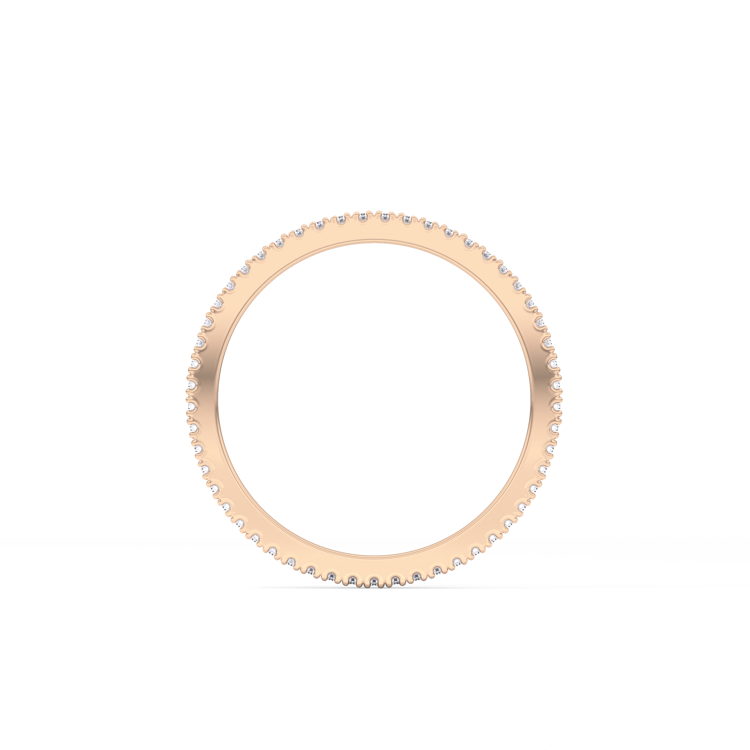 Full Eternity Wedding Band with 0.20 TCW Round Cut Moissanite – Yellow, White, or Rose Gold
