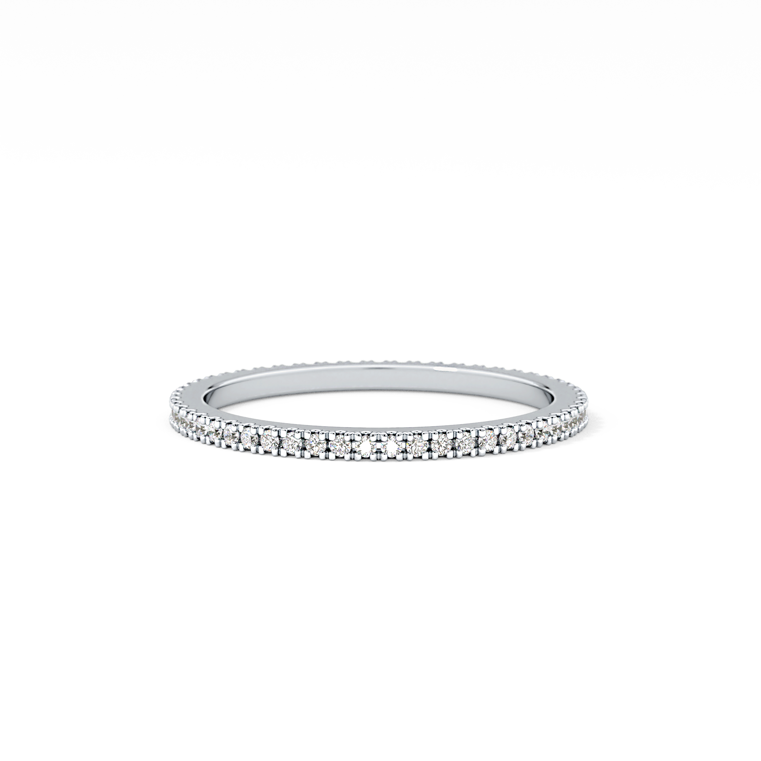 Full Eternity Wedding Band with 0.20 TCW Round Cut Moissanite – Yellow, White, or Rose Gold