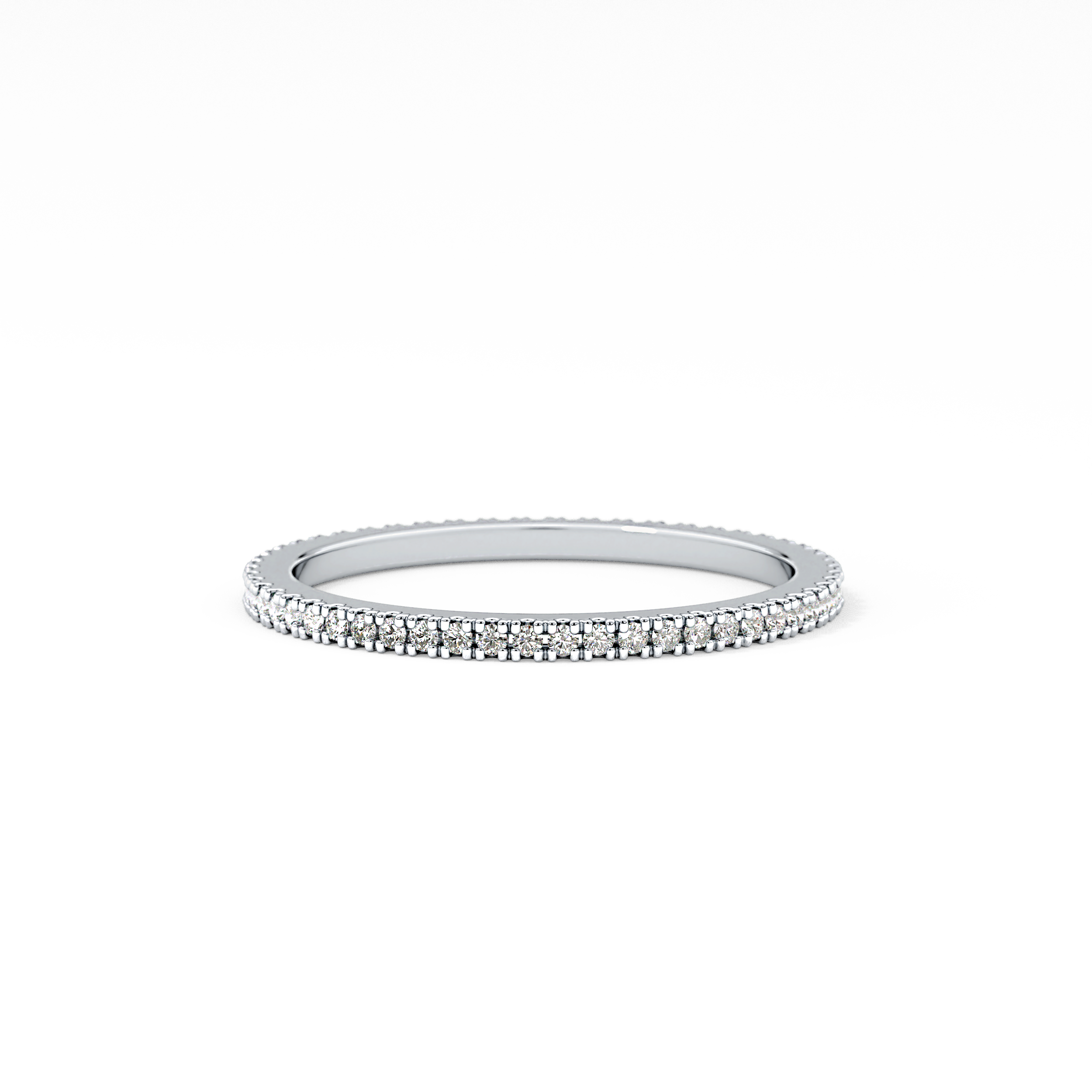 Full Eternity Wedding Band with 0.20 TCW Round Cut Moissanite – Yellow, White, or Rose Gold