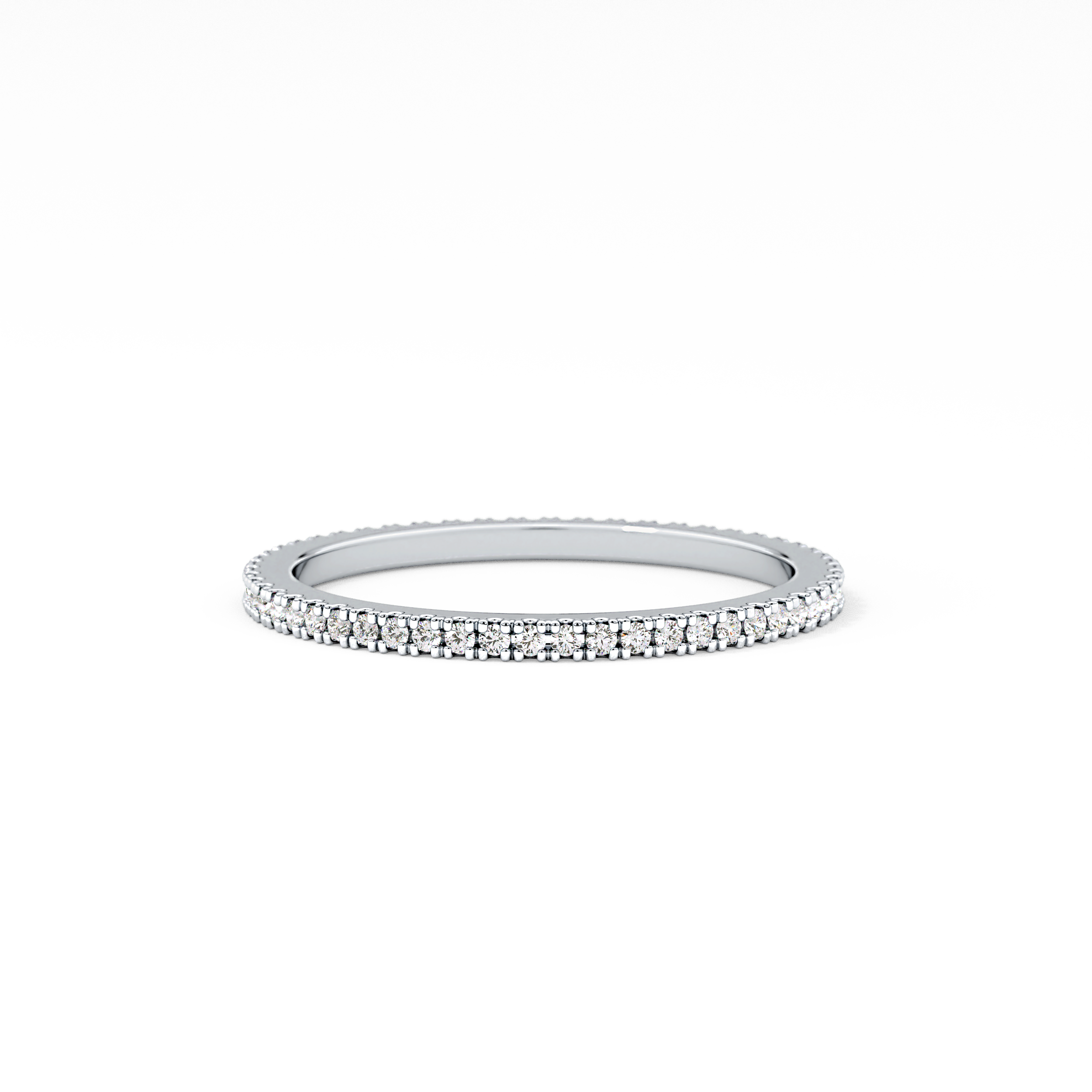 Full Eternity Wedding Band with 0.20 TCW Round Cut Moissanite – Yellow, White, or Rose Gold