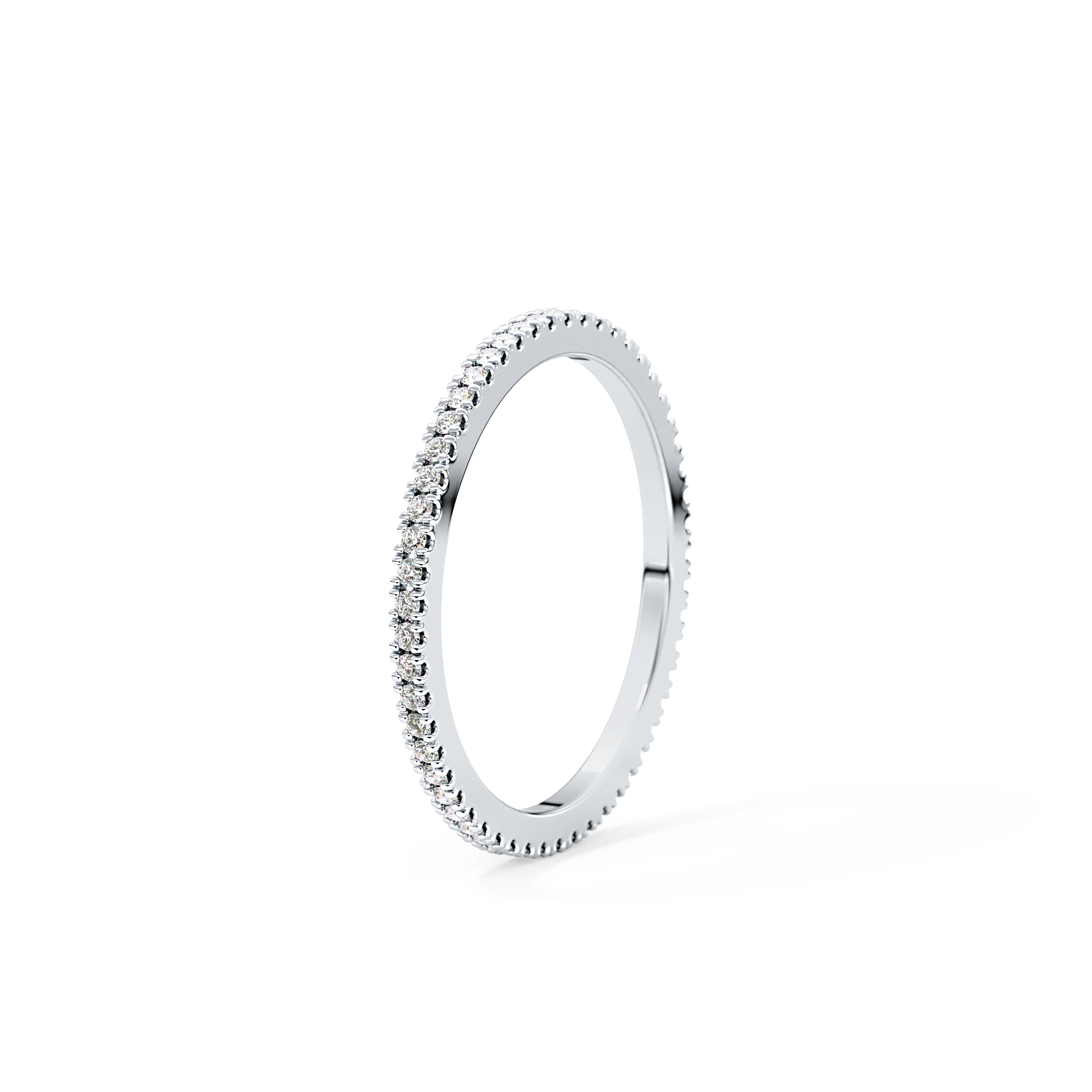 Full Eternity Wedding Band with 0.20 TCW Round Cut Moissanite – Yellow, White, or Rose Gold