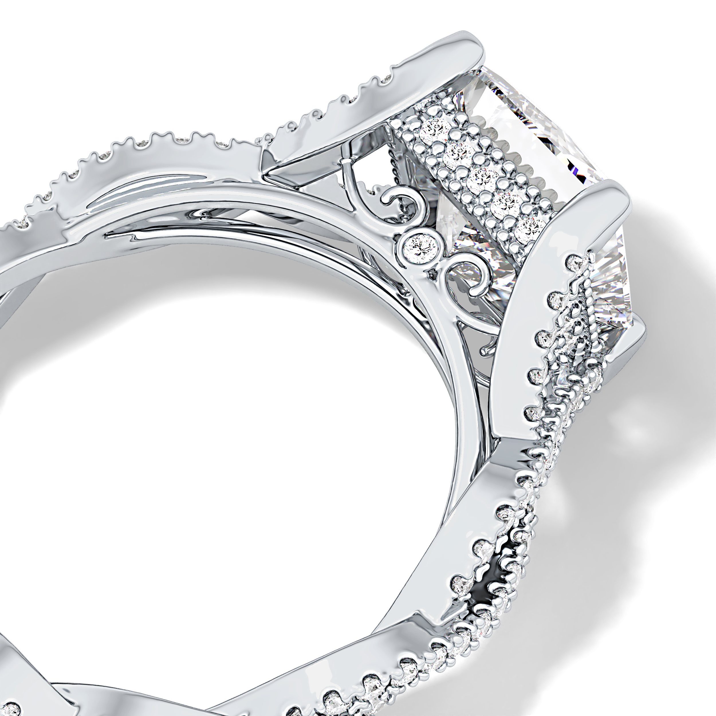 Full Eternity Wedding Band with 0.20 TCW Round Cut Moissanite – Yellow, White, or Rose Gold