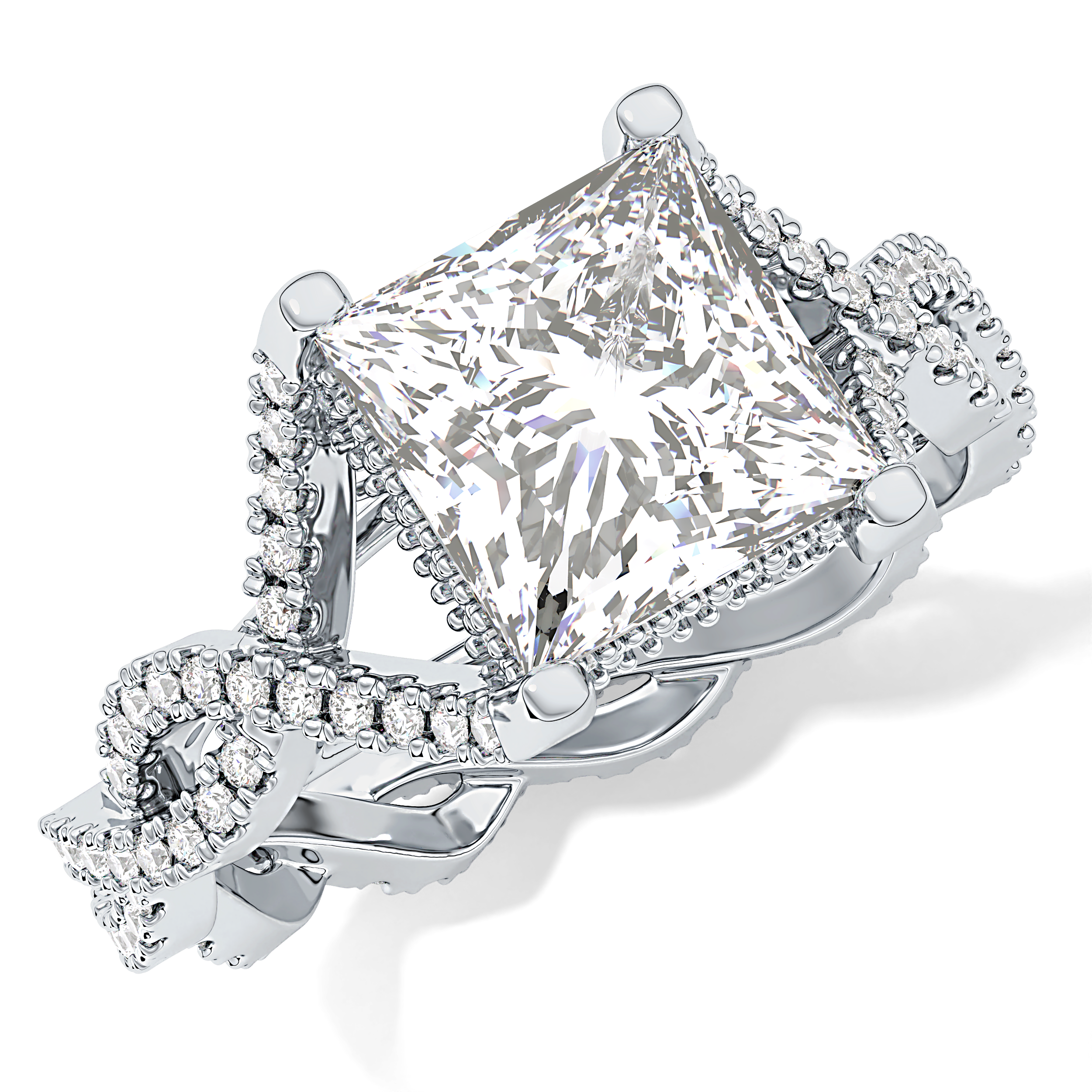 Full Eternity Wedding Band with 0.20 TCW Round Cut Moissanite – Yellow, White, or Rose Gold