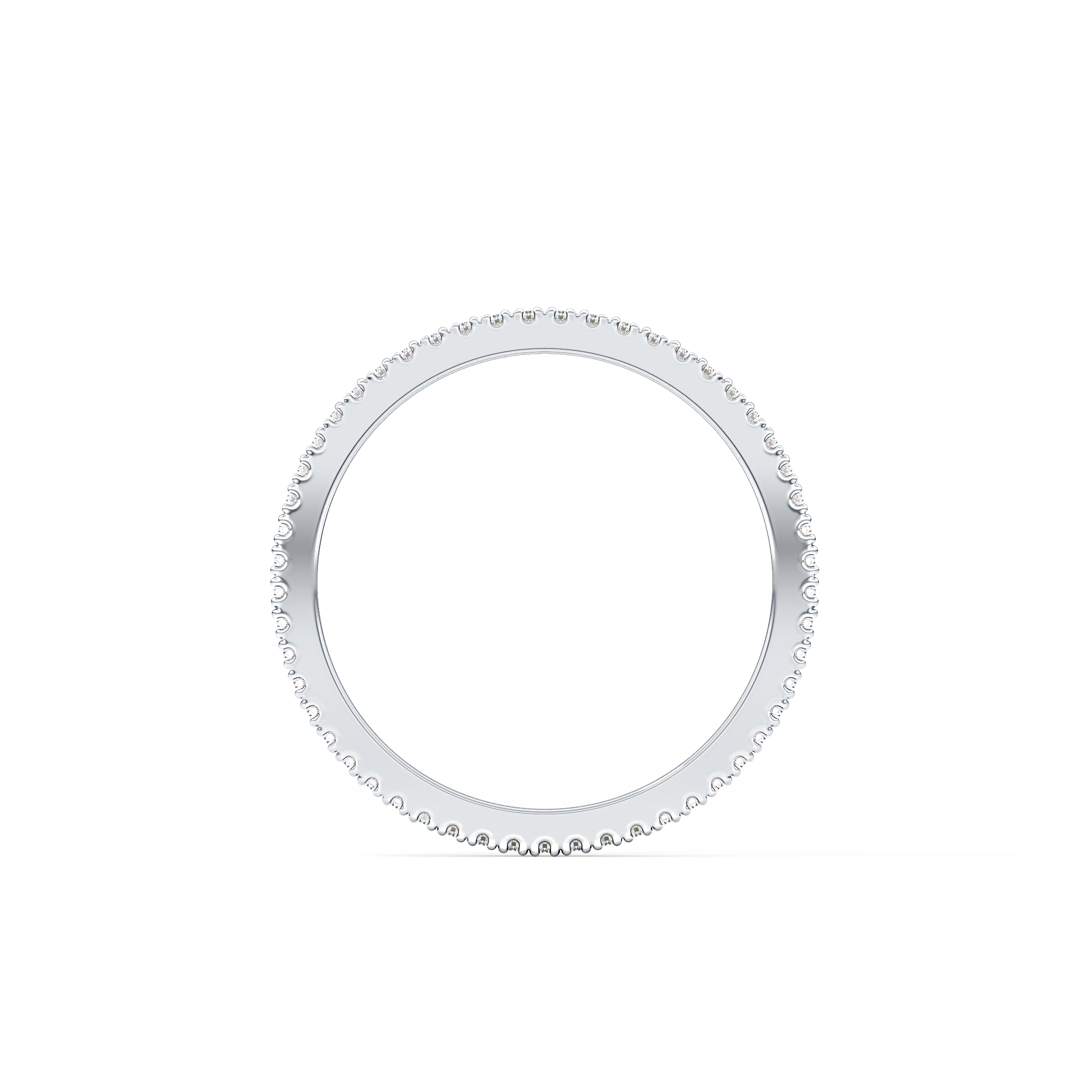Full Eternity Wedding Band with 0.20 TCW Round Cut Moissanite – Yellow, White, or Rose Gold