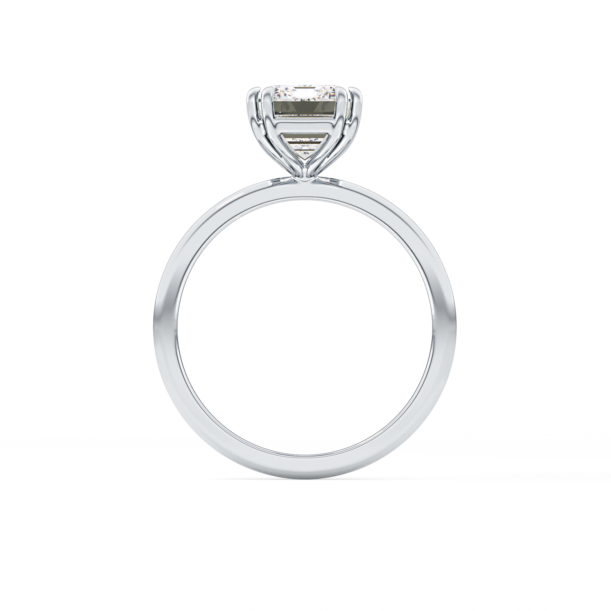 Emerald Cut 2.45 Carat Moissanite Ring – Solitaire Setting in Gold