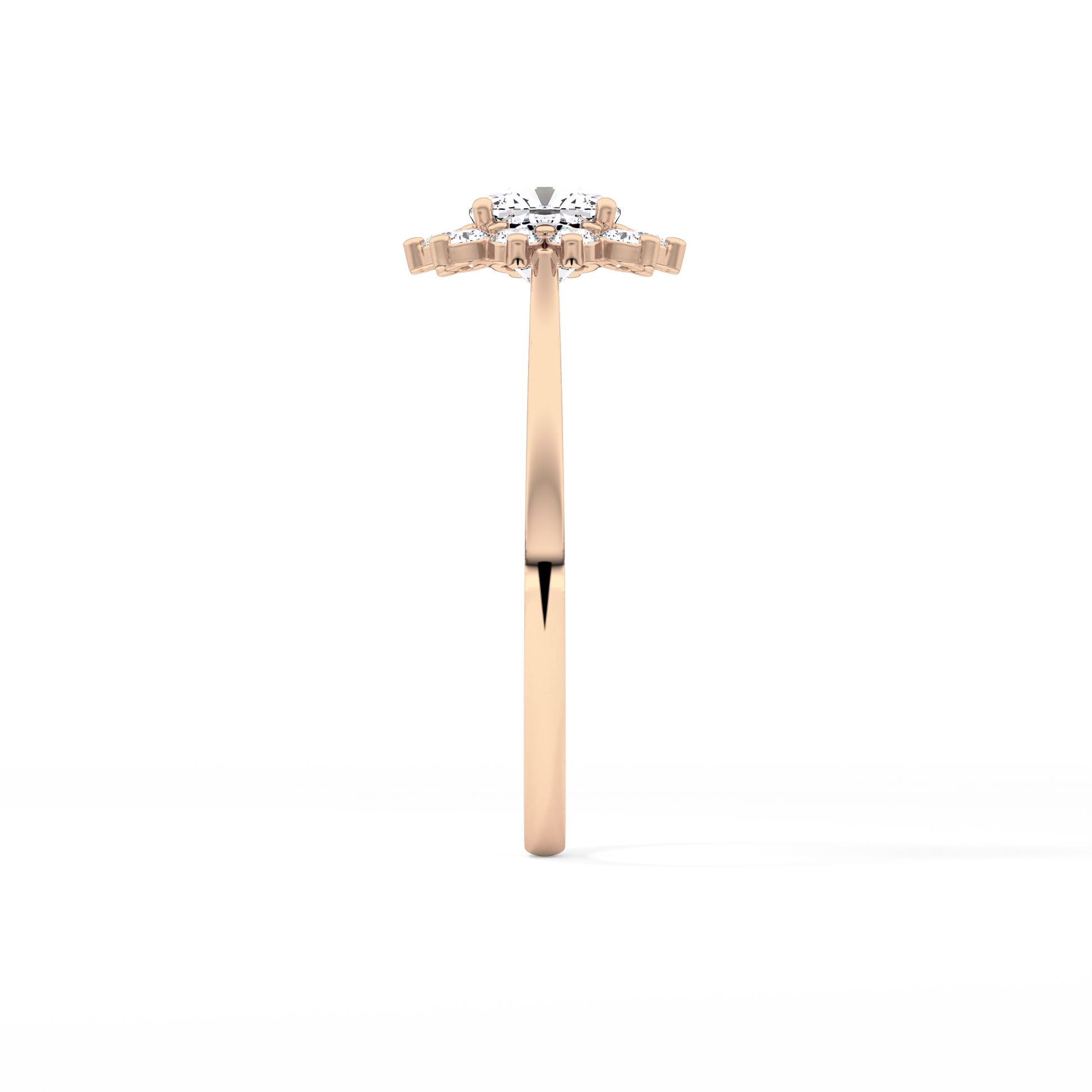 Cushion Cut 0.86 Carat Moissanite Ring – Halo Setting in Gold