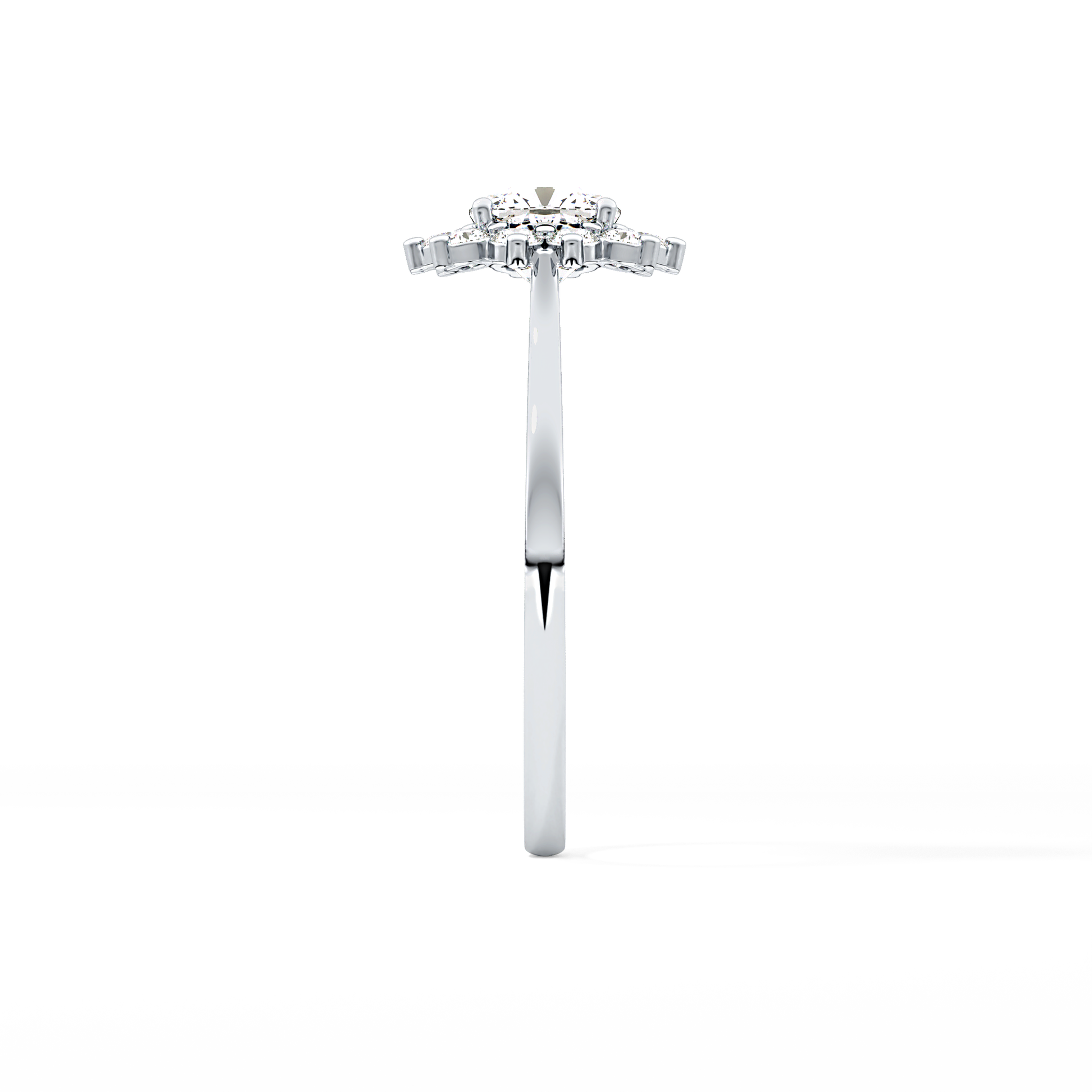 Cushion Cut 0.86 Carat Moissanite Ring – Halo Setting in Gold