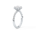 Princess Cut 0.78 Carat Moissanite Ring – Halo and Pave Setting in Gold