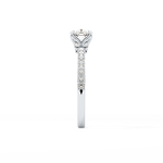 Cushion Cut 0.86 Carat Moissanite Ring – Pave Setting in Gold