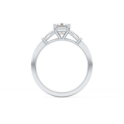 Princess Cut 0.78 Carat Moissanite Ring – Three Stones Setting in Gold