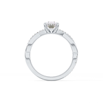 Oval Cut 0.83 Carat Moissanite Ring – Criss Cross Pave Setting in Gold