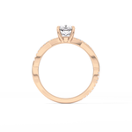 Cushion Cut 0.86 Carat Moissanite Ring – Criss Cross Pave Setting in Gold
