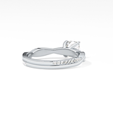 Cushion Cut 0.86 Carat Moissanite Ring – Criss Cross Pave Setting in Gold